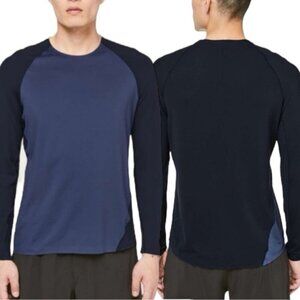 Lululemon Focal Point Long Sleeve XL Gatsby Blue & True Navy
